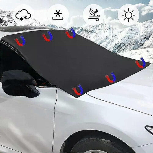 PARK (mit Spiegelabdeckung) Auto-Frontscheibenabdeckung Auto-Magnet-Sonnenschutzabdeckung Auto-Windschutzscheiben-Schnee 1