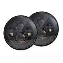 PARK (2 piezas) Faros delanteros LED de 7 pulgadas con halo blanco, luces de esquina LED H4, luces altas