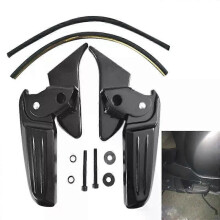 PARK (Schwarz) Motorrad Klapppedale Motorrad Modifizierte Fußpedale Für Piaggio Vespa Spring Primavera