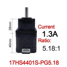 PARK (PG5.18) 1 Stück 42BYG Schrittmotor 40 mm Körperlänge mit 371:1 -139:1 Verhältnis NEMA17 Planetengetriebe