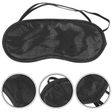 PARK (musta) 16 kpl Kertakäyttöinen silmänaamari Silkki Sleep korvanapit nukkumiseen Eyemask Polyesteri