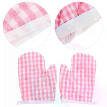 PARK (Pink) 2 Stück Mikrowellenhandschuhe für Kinder, zum Kochen, Ofenhandschuhe, Kinder-Backmatte,