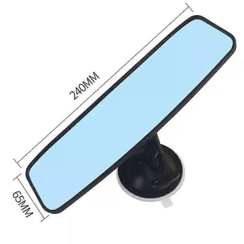 Espejo retrovisor interior gran angular PARK(WHITE) con ventosa, 240 x 65 mm, universal, giratorio 360. 1