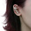 PARK(BK) Orecchini a forma di cuore con rosa, orecchini a bottone alla moda, gioielli per le orecchie 5