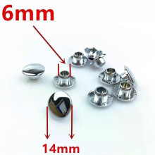 PARK(6mm)30kpl Sharp Cool EN Kahvan suojus Koristesuojus Skootteri Taustapeili Ruuvi Suojus Hopea
