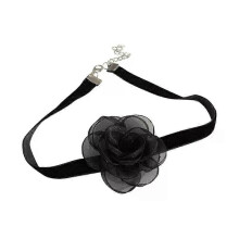 PARK (primo stile 2) Collana girocollo con fiocco in pizzo alla moda per donna, girocollo con fascia