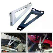 PARK (Chrom) Motorrad-Auspuffaufhänger, Halterung, Schwarz, Chrom, für Suzuki GSXR 600 750 GSXR 1000