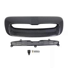 PARK (Kohlefaser schwarz) Auto Front Air Intake Vent Scoop Bonnet Air Vents Motorhaube Auto Front Motorhaube