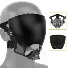 PARK (ITALIA) Taktinen naamio koko kasvoille Cyberpunk Commander Mask huurtumista estävä linssi Airsoft