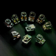 PARK (8 mm) 10 pezzi per targa automobilistica da 6 mm e 8 mm, clip metalliche a U, dadi rapidi per
