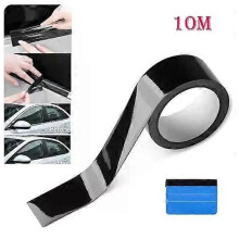 PARK (5 cm x 10 m) 3 cm/5 cm x 10 m Bande de film vinyle pour voiture Noir brillant Kit de film de protection