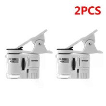 PARK (2 Stück) Handy-Lupe mit Clip, 60-faches Mikroskop, hochauflösendes Schmuck-Lupenglas
