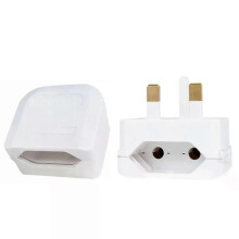PARK (weiß) Neuer europäischer Euro-EU-2-Pin-zu-UK-3-Pin-Steckdosen-Reisestecker-Adapter-Konverter