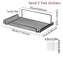 PARK (Schwarz) Wand-WLAN-Router-Regal Wohnzimmer Fernseher Set-Top-Box-Halter Router-Lagerregal Schlafzimmer