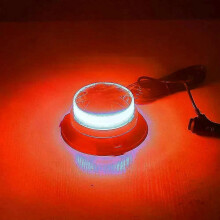 PARK (rosso) Luci stroboscopiche di emergenza a LED da 12 V e 24 V con base magnetica, mini lampeggianti