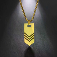 PARK (colore oro) My Shape Trendy Arrow Pendant Necklaces for Men Collana semplice geometrica in acciaio