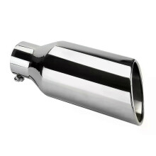 PARK (Silber) Universal-Auspuffblende, 30,5 cm Länge, 7,6 cm Einlass, 12,7 cm Auslass, Endrohr, korrosionsbeständig,