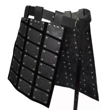 PARK (schwarz) Römische Legion Gladiator Kampfgürtel Rock Männer Frauen Steampunk PU Leder Rüstung Mittelalter