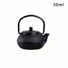 PARK (nero) 1PC Mini 50ml Set teiera giapponese in ghisa Teiera divertente Bollitore Stoviglie Infusori
