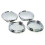 PARK (argento) 4 pezzi 63 mm Proof Coprimozzo Ruota Elegante Plastica ABS Nero/Argento Centro Ruota 4