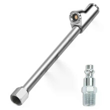 PARK (1 Stück) Chuck 2in1 Hochleistungs-Reifenfüller FNPT RV Doppelkopf-Inflator 1/4 \ Kompressor Doppelkopf-Chuck-Inflator