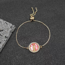PARK (AL20825-Rosso) Collana con ciondolo della Beata Vergine Maria cattolica squisita, da uomo e da