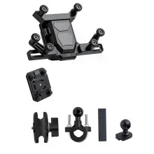 PARK (Lenkerhalterung) Motorrad-Telefonhalter Telefonklemme Einstellbar Stabil Anti SHOCK Drehbares