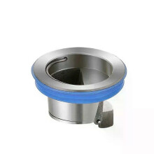 PARK (Argento) Scarico a pavimento interamente in rame, tappo per scarico doccia a pavimento, anti-insetto,
