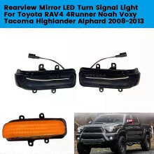 PARK (Schwarz) 1 Paar Auto Rückspiegel LED Blinker Licht Für Toyota RAV4 4Runner Noah Voxy Tacoma Highlander