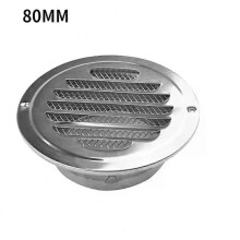 PARK (80 mm) 1 pezzo Griglia di ventilazione rotonda piatta Copertura in metallo Condotto di ventilazione