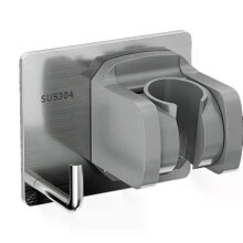 PARK (grau) Universal Edelstahl Duschkopf Halter Wand Montiert Punch Kostenloser Haushalt Einstellbare