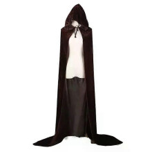 PARK (80 cm) Weihnachts-Samt-Halloween-Umhang mit Sensenmann, langer Kapuzenumhang, Unisex, für Teufelshexe
