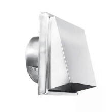 PARK (125 mm) Presa d'aria in acciaio inox per parete e soffitto, bocchette di ventilazione impermeabili,