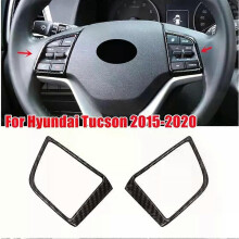 PARK (hiilikuitu) hiilikuituinen ohjauspyörän painikkeen suojuksen koristetarra Hyundai Tucson 2015