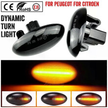 Luz LED intermitente lateral dinámica PARK (humo dinámico) para Peugeot 307, 206, 607, 407, 1007 y 107