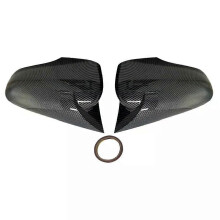 PARK (Kohlefaser), 2-teilige Seitenrückspiegelkappen, Kohlefaser, schwarz glänzend, für Renault Clio