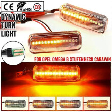 PARK (blanco cristal) 2 piezas para Opel Omega B Stufenheck Caravan 1994-2003 Luz de señal de giro dinámica