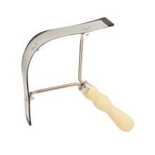 Horse Grooming Tool Ergonomic Livestock Brush with Wooden Handle Rust-Free Dirt and Hair Remover for Horses and Cattle