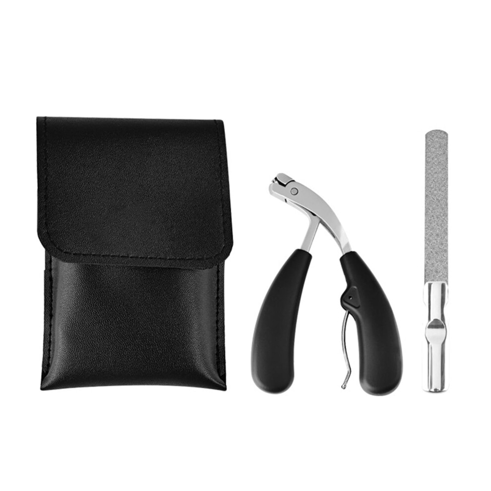 Nail Clipper with Angled Head for Thick Nails, Durable Ingrown Toenail Clipper with Wide Jaw Opening, Stainless Steel