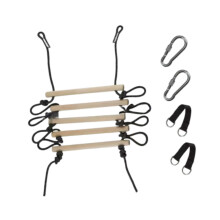 Climbing Rope Ladder 5 Sections Heavy-Duty Climbing Gear for Outdoor Use Adjustable Length and Durable Design