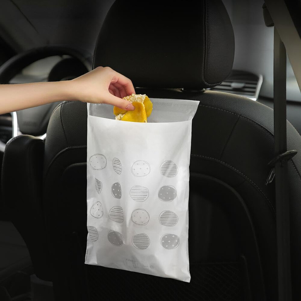 30 Pack Car Garbage Bags For Fiat 500 2015-2022, Waterproof Stick-On Disposable Trash Bags For Vehicle Cleanliness 6482260039206