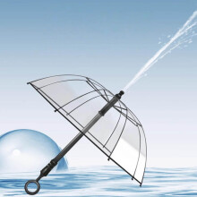 Transparent Water Umbrella 82 cm with Spray Gun for Summer Pool and Beach Parties Prank Games Clear Canopy