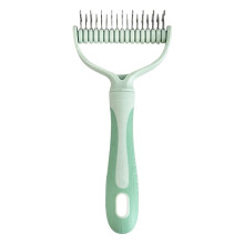 Multi-Purpose Pet Grooming Tool, Comfortable Detangling Comb for All Breeds, Green L, Suitable for Pet Salons