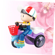 Tricycle Toy for Children with Creative Bicycle Lights, Easy Assembly, Sturdy Plastic, Random Color for Boys