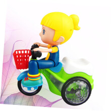 Tricycle Toy for Girls - Creative Battery-Free Trike with Multi-Functional Riding Options and Lights in Random Colors