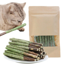 Cat Grass Chew Sticks for Cats - Natural Molar Sticks for Hairball Removal, Indoor Cat Toy, 100% Grass