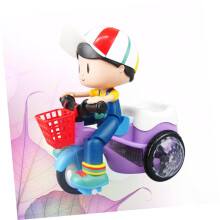 Intelligent Tricycle for Boys and Girls Creative Stunt Toy with Lights Durable Plastic Random Color Design