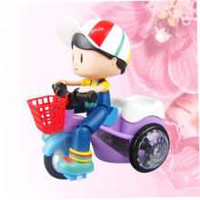 Toy Tricycle for Boys and Girls - Stunt Tricycle with Lights, Sturdy Plastic, Random Color Design for Kids