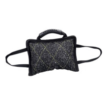 Dog Bite Tug Cushion for Training - Jute Material, Black, Durable Dog Accessories for Bite Work and Obedience Training