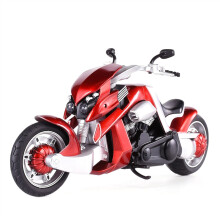 Diecast Motorcycle Model 1:12 Scale V-Rex Miniature Toy with Sound and Light Features in Red